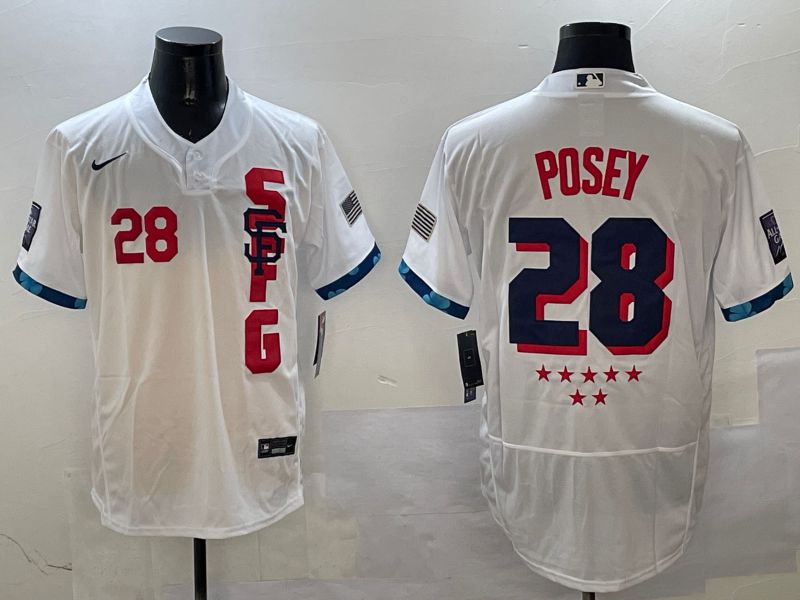 Men San Francisco Giants #28 Posey White All star Elite 2025 Nike MLB Jersey style 4->san francisco giants->MLB Jersey
